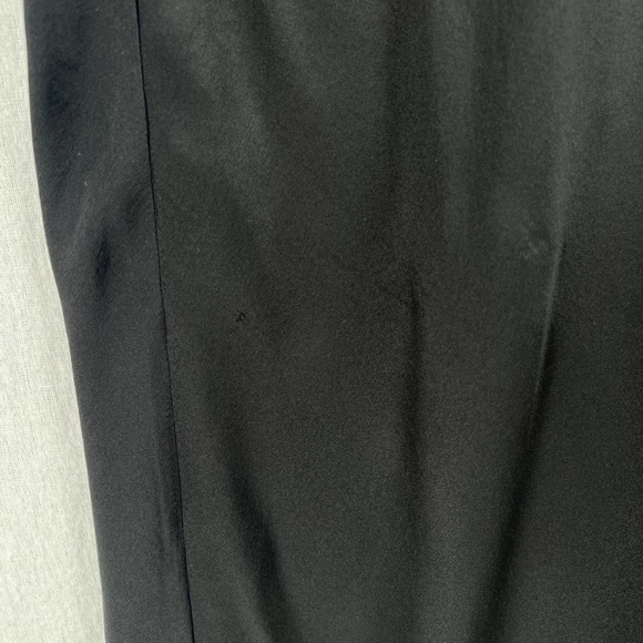 ANN DEMEULEMEESTER Dress Womens 40 Small Black Asymmetrical Neckline Silk Maxi - Picture 9 of 11